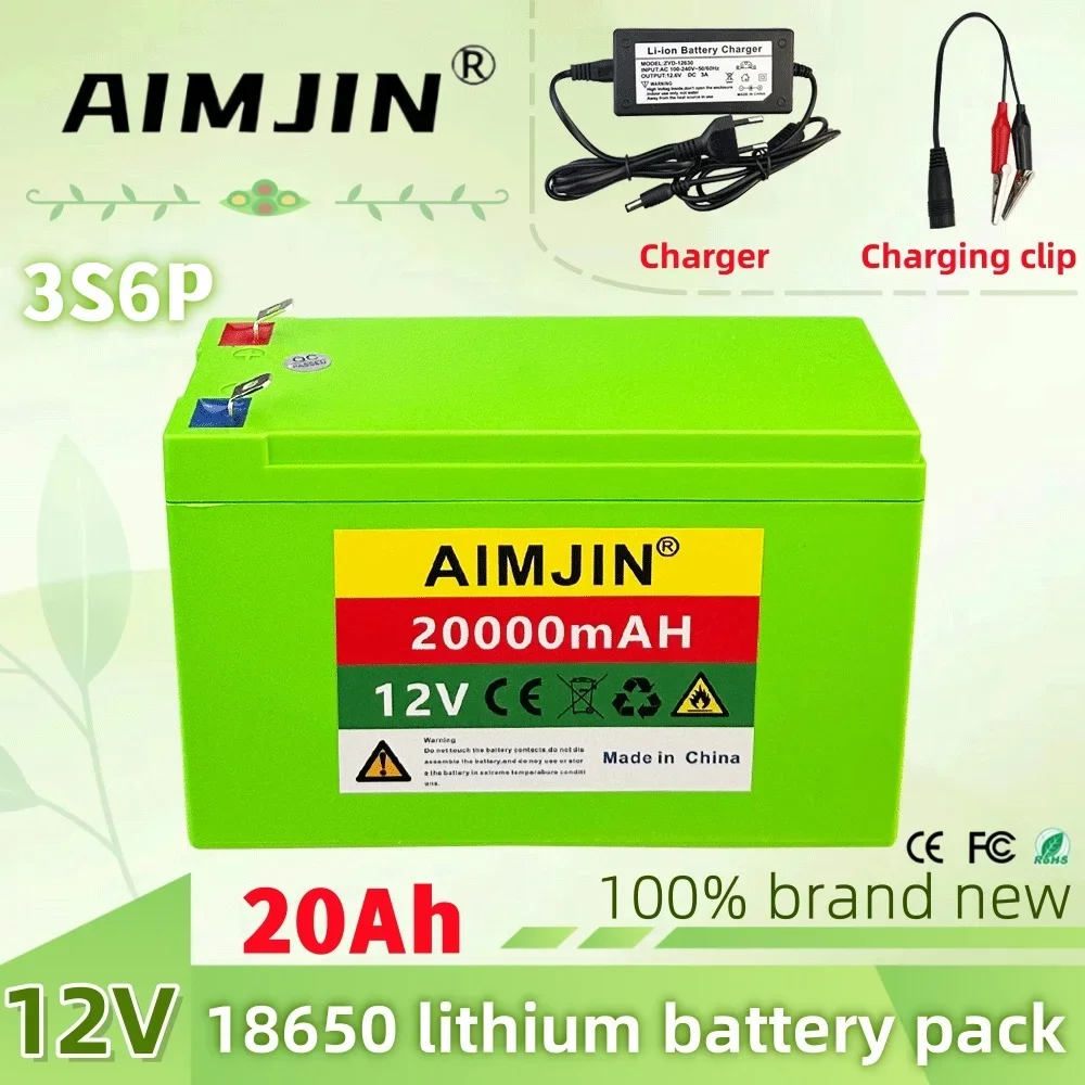 

Lithium 12V 20000mAh 18650 recharable battery Pack Solar storage Electric lighting Outdoor
