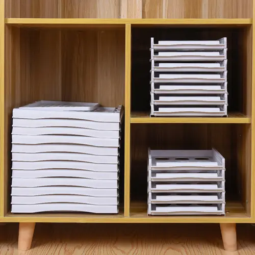 Bedroom Storage Shelves Wardrobe Closet Layered Partitions Home Drawers Organizer Stackable Storage Box Space Separation Tool - Image 5
