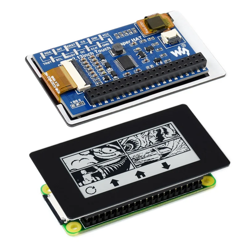 2.13inch Touch Screen E-Paper E-Ink Display Module HAT for Raspberry Pi Zero Series 2.13 inch ABS Case Option