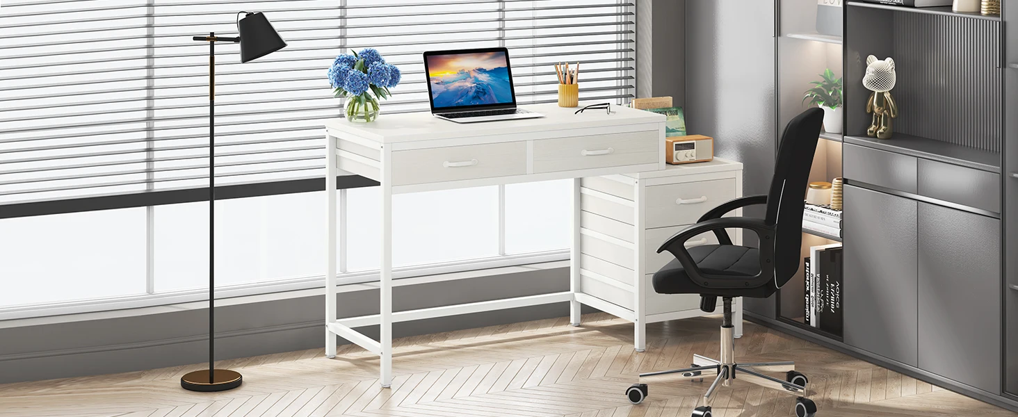 small desk with drawers