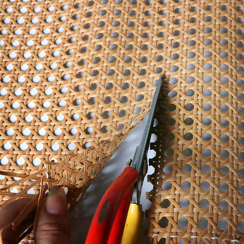 Vinyl Material Hand-woven Rattan Roll 40-55cm Width 0.3-7m Length Furniture Chair Decoration Ceiling Veneer Repair Crafting Tool
