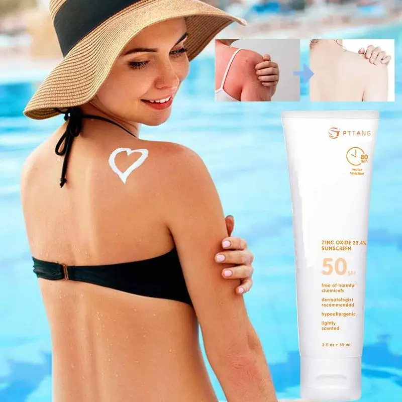 

Солнцезащитный лосьон SPF 50 + солнцезащитный крем для лица для повседневной защиты Водонепроницаемый солнцезащитный лосьон нежирный стойкий лосьон для лица