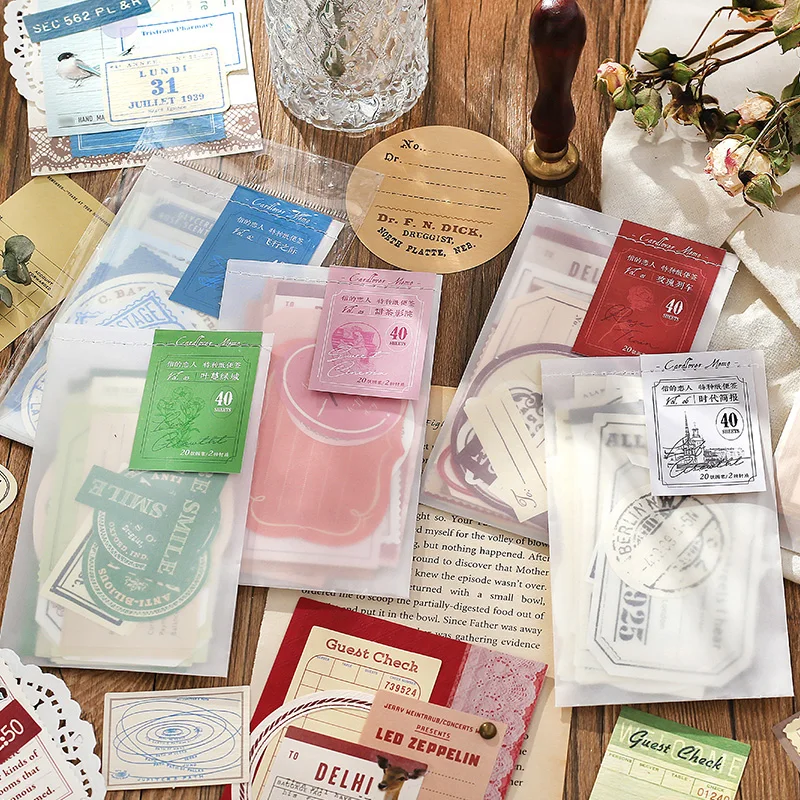 

6packs/LOT Handbook of the Century series retro paper message memo pad