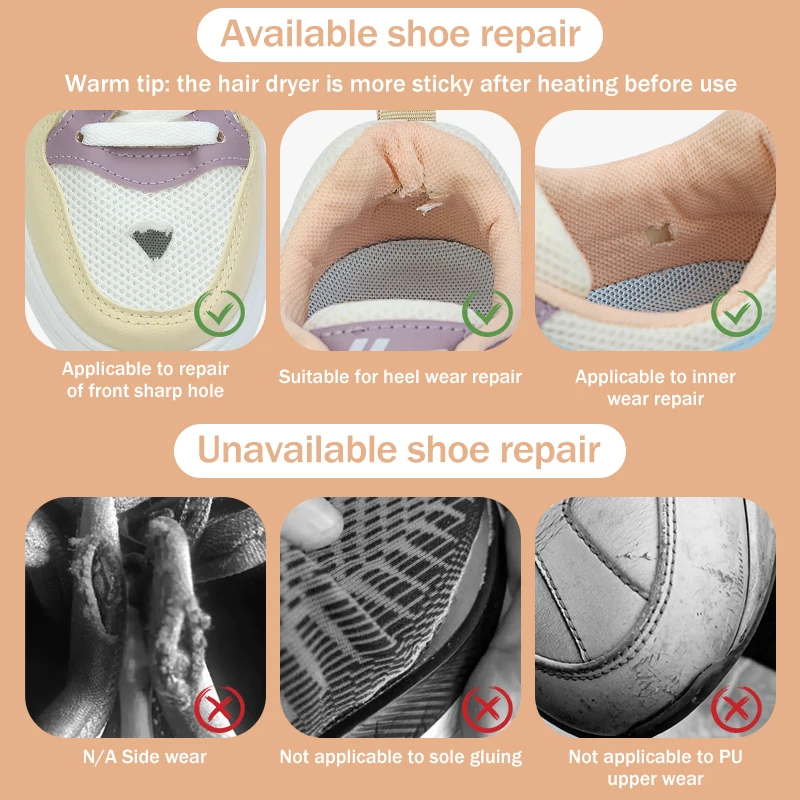 Heel Protector Sneakers Breathable Shoe Pads Patch for Repair Shoes Heel Foot Care