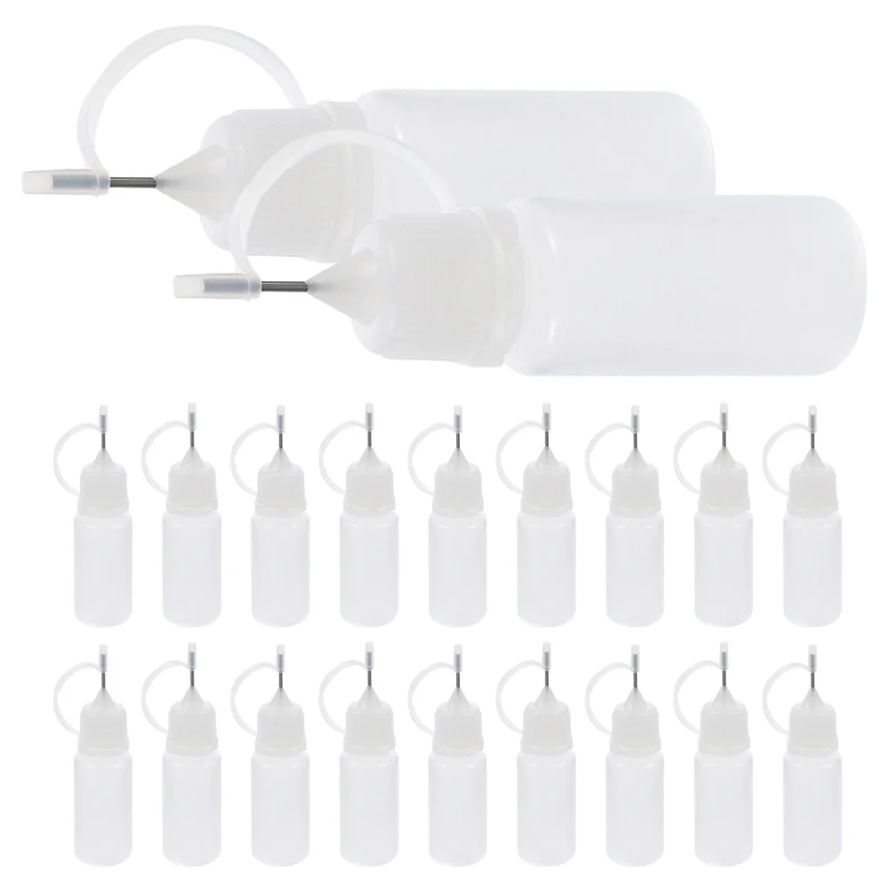 application 20 pcs Glue Application Bottles DIY Glue Applicator Bottles Needle Tip Glue Bottles