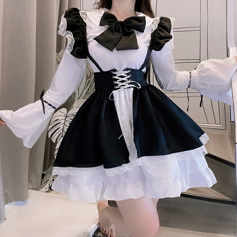 Lolita Maid Cosplay Costumes Anime Cartoon Japanese Kawaii Clothing Plus  Size Apron Maid Outfits Long Sleeve Student Sweet Dress - Cosplay Costumes  - AliExpress