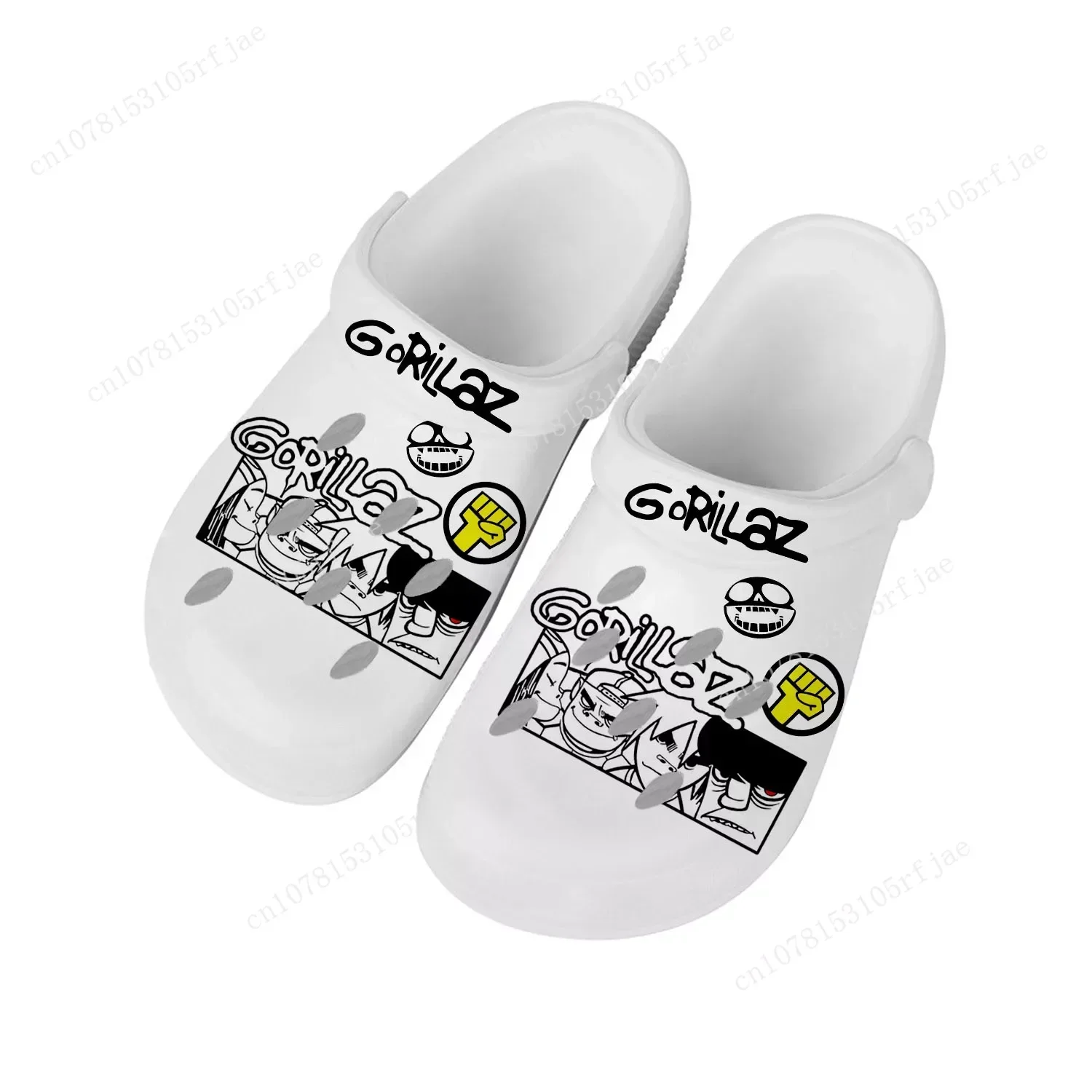 Gorillaz Band Home Clog Mens Women Youth Boy Girl Sandals Shoes Garden Bespoke Customized Breathable Shoe Beach Hole Slippers