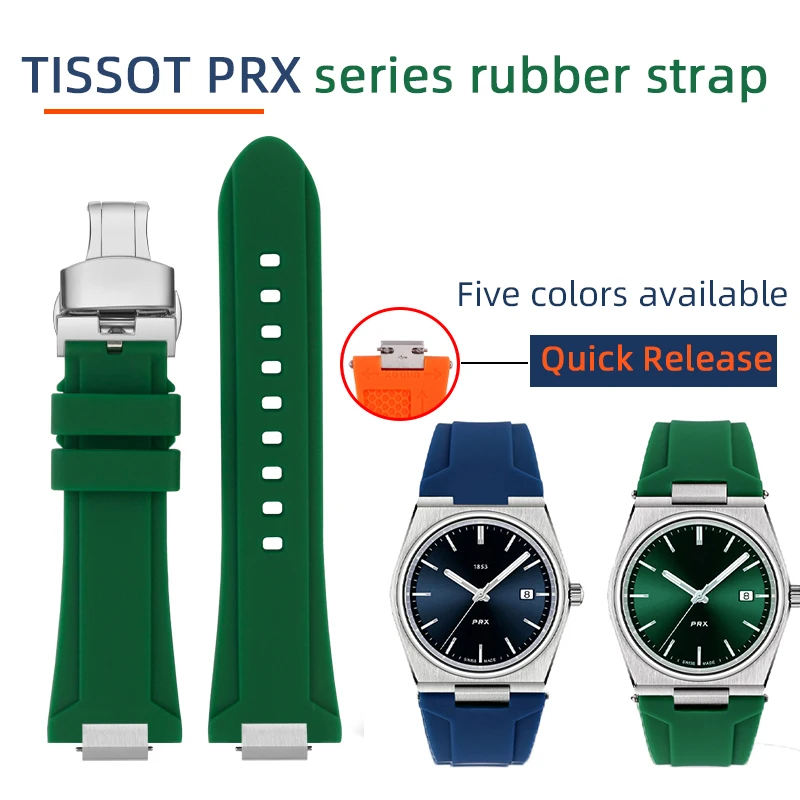 Per Tissot Prx Cinturino Per Orologio 12Mm T137.407/410 Cinturino Per Orologio Super Player Cinturino In Silicone 35Mm Prx Gomma Morbida Da Uomo E Da 
