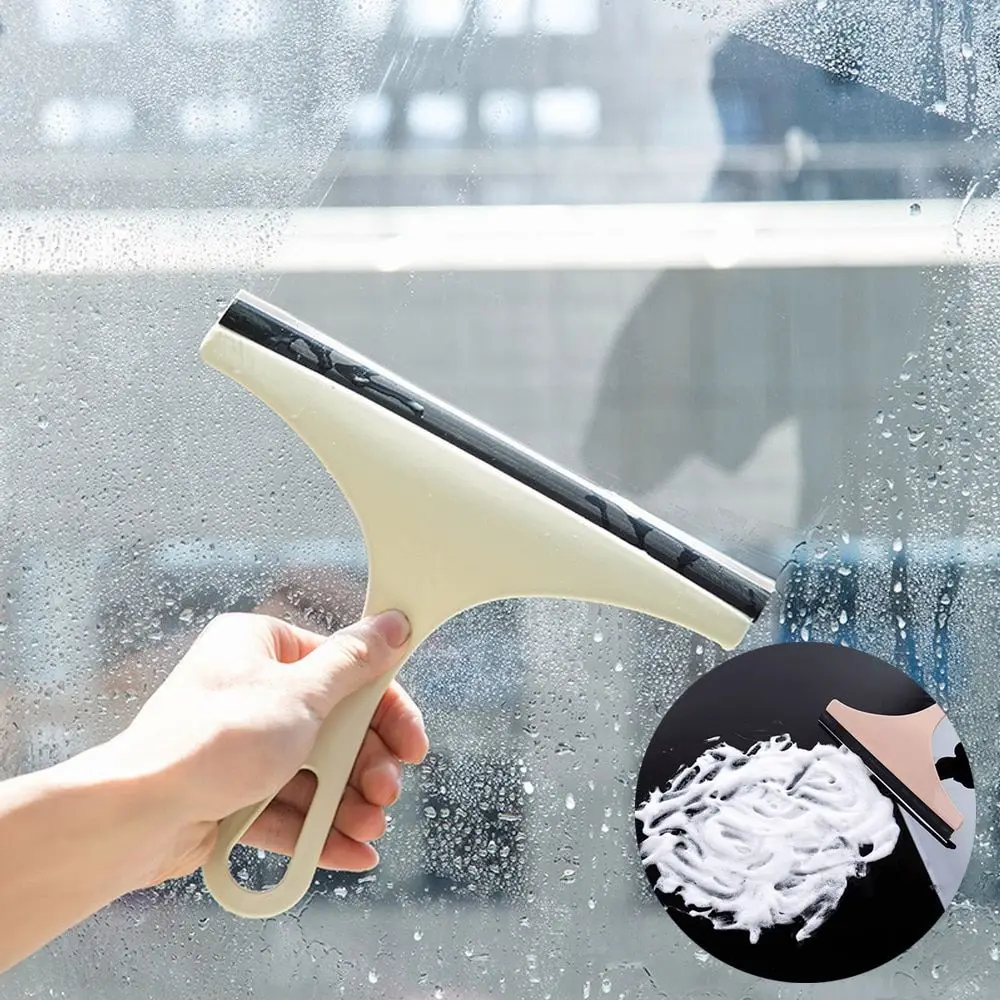 Silicone Glass Wiper Window Cleaning Brush Bathroom Mirror Cleaner with  Hanlde Shower Squeegee Home Cleaning Tools