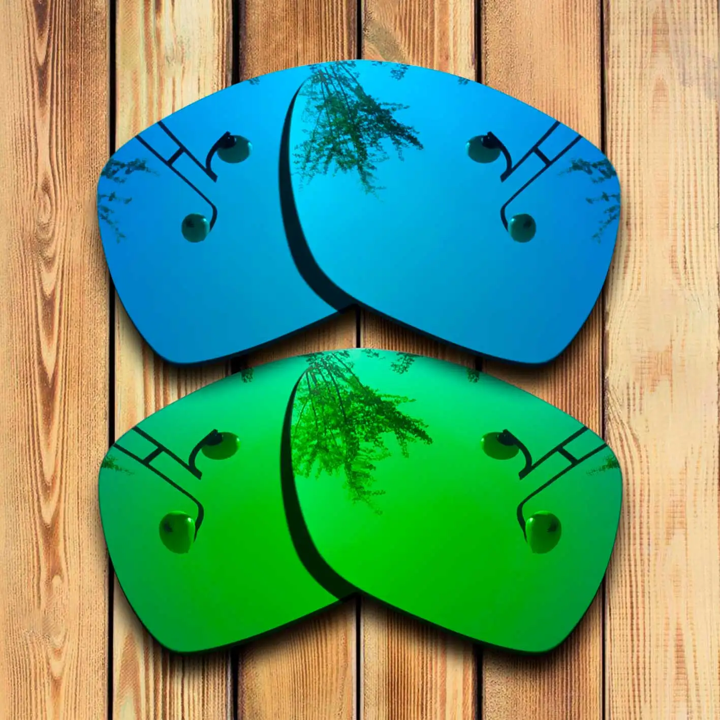 

100% Precisely Cut Polarized Replacement Lenses for Deviation Sunglasses Blue& Green Combine Options