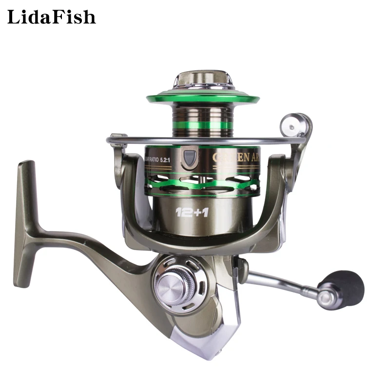 New 12+1bb Soft Rubber Grip Fishing Reel Gear Ratio 5.2:1/4.9:1