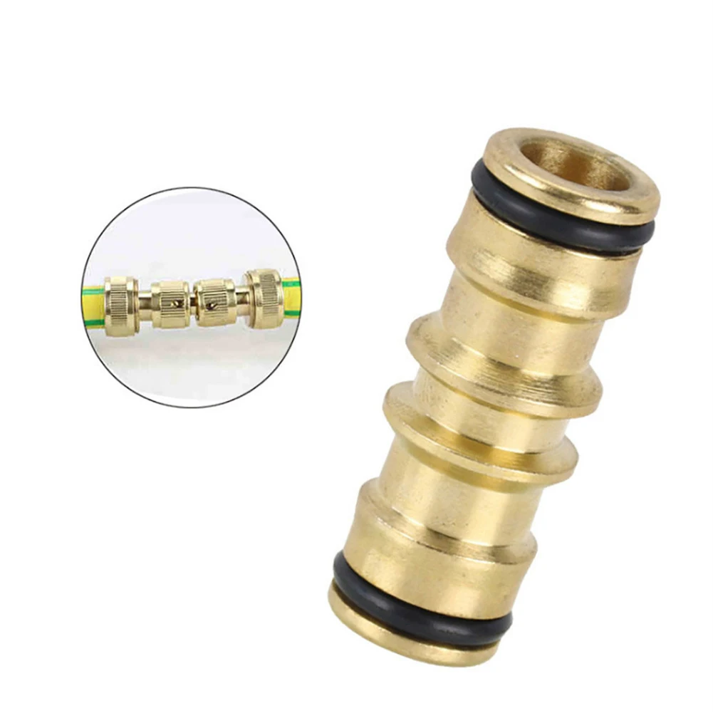 

2 Way Garden Brass Hose Connector Joiner Coupler Watering Water Pipe Tap Male Water Pipe Repair Extension Joints Part