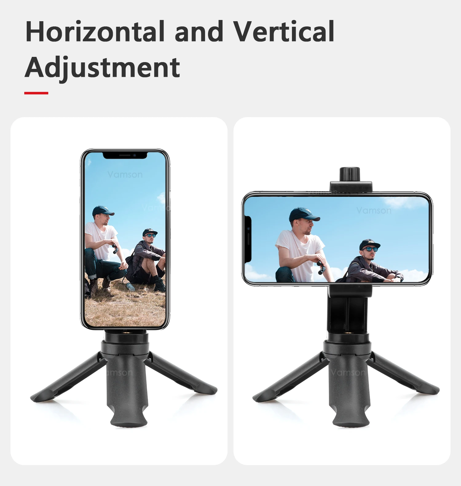 Description Picture 4 of itemVamson Handheld Portable Mini Tripod Phone Stabilizer Holder Stand for Gopro 11 10 9 Insta360 X3 DJI Action Camera Tik Tok Vlog