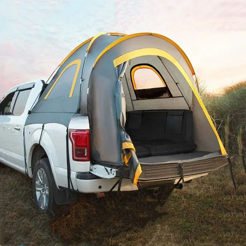 

Outdoor Family Camping Pickup Truck Rear Tent 210D Oxford Cloth Double Person Windproof And Waterproof Folding Tent