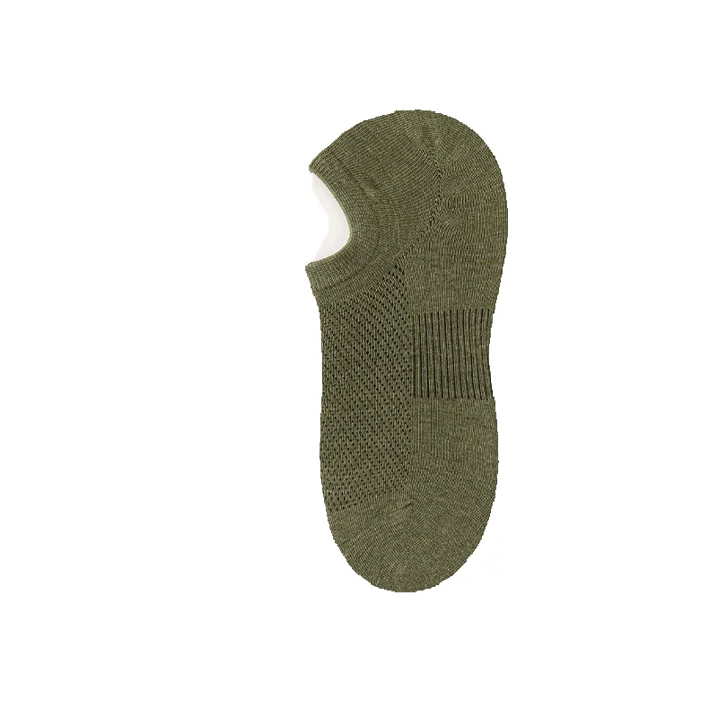 2025e Men's No-Show Spring Summer Non-Slip No Heel Drop Pure Cotton Seamless Antibacterial Deodorant Sweat-Absorbing Low Cut_voghion.com