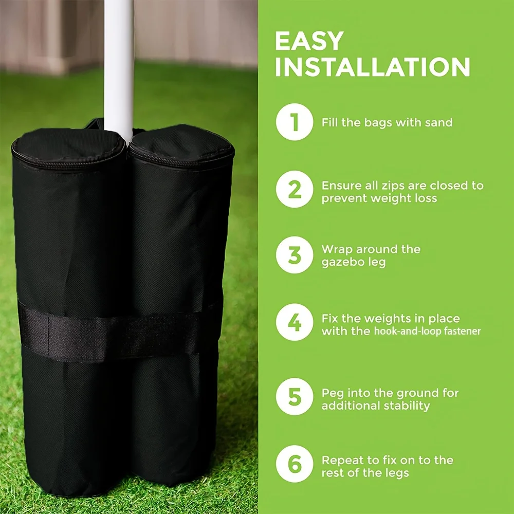 Awnings,tents,trampolines,canopy sandbags,outdoor advertising kiosks,double barrel fixed sandbags with weights,600D PVC, 1 piece