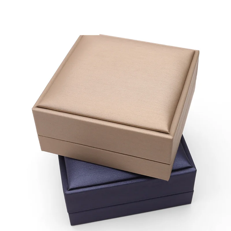 Hot Pu Jewelry Organizer Box Necklace Rings Storage Case Earring Stud Pendant Gift Packing Box Blue Gold Color Wedding Cases