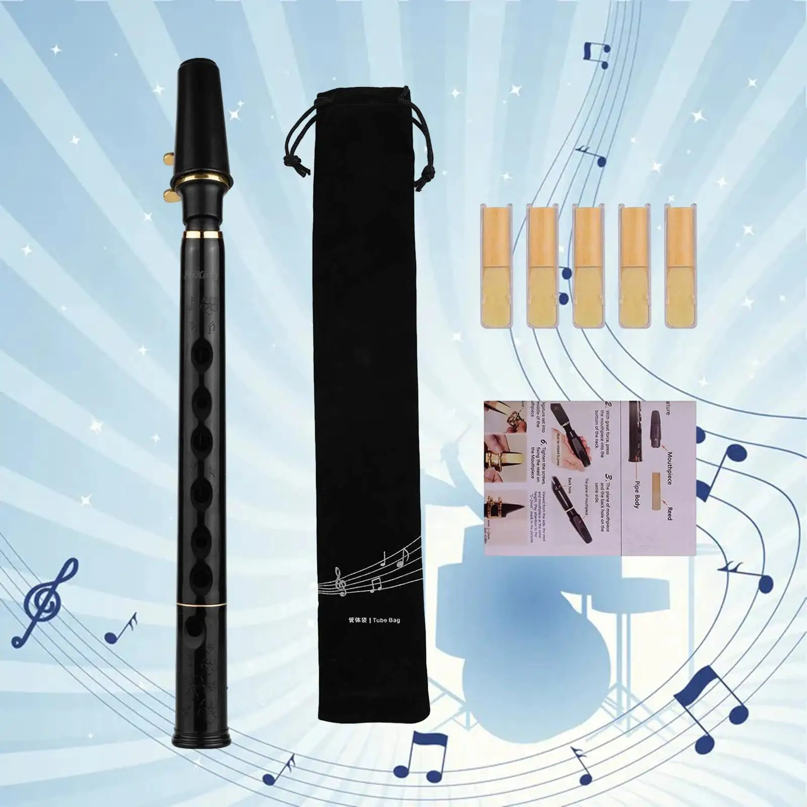 

Pocket Saxophone Mini Sax Woodwind Instrument for Music Lovers Kids Beginner