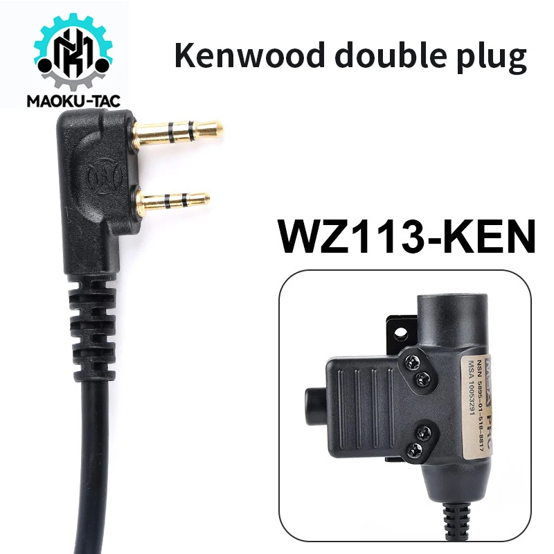 Adattatore per cuffie tattico U94 PTT Kenwood Motorola 2 Yeasu Midland Plug cuffie per comunicazione esterna accessori per citofono