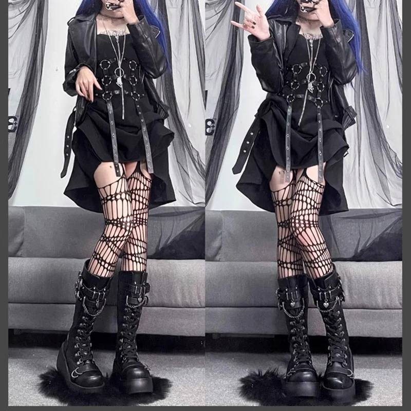 Metal Buckle Chunky Platform Punk Boots Gothic Thick Bottom