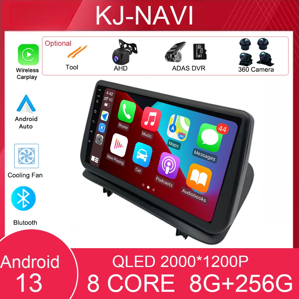 CarplayStereoparaRenaultClio3NavegaoGPSDSPWiFiAndroid134G