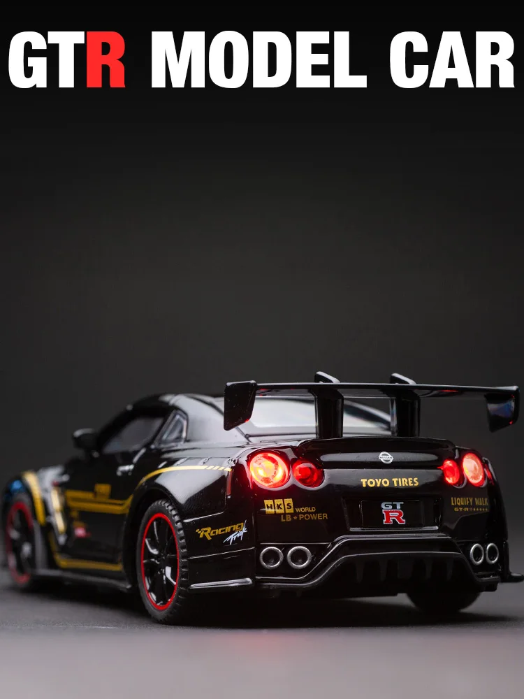 1/32 Nissan Skyline GTR R35 Nismo GT3 Racing Toy Car Model