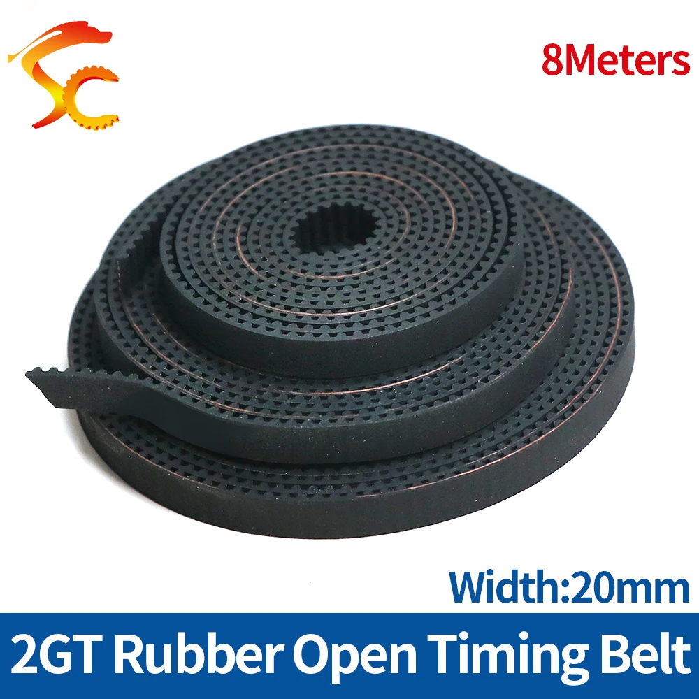 

8meters GT2 20mm open timing belt width 20mm 2GT 20mm Rubber belt for 3D printer