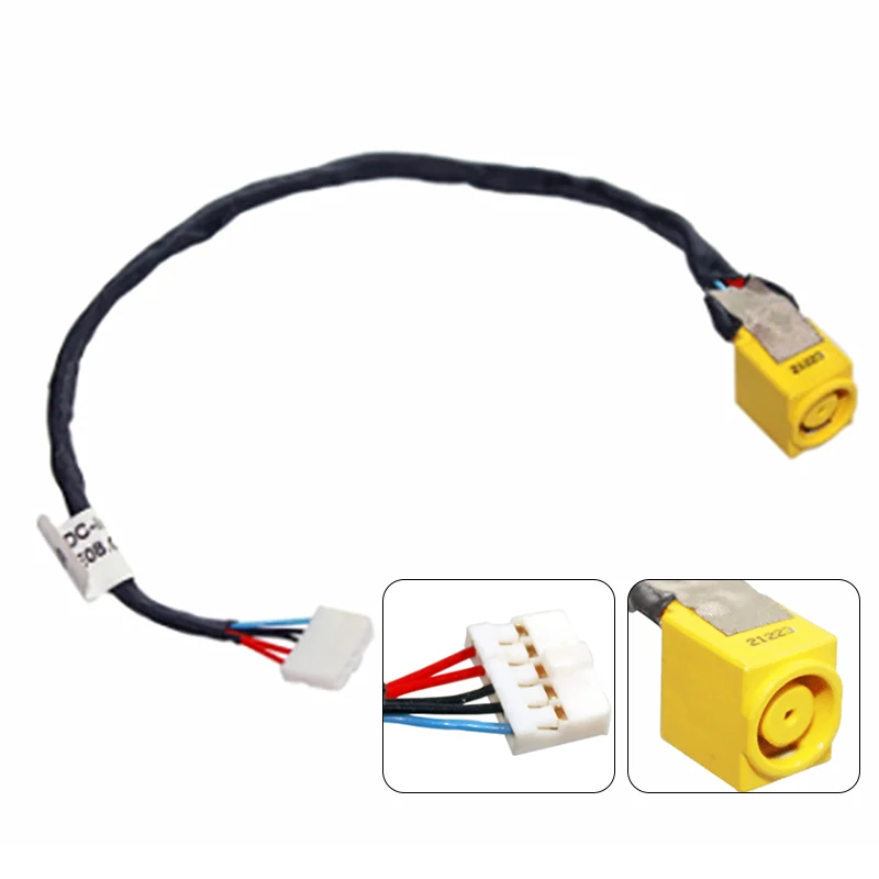 Lenovo B590 M590 V580 B580 4TE08.021 노트북 전원 케이블 Jack-N34R 용 노트북 DC 전원 잭 케이블 소켓