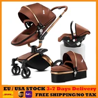 Poussette bébé voiture pour landau pour nouveau-né bébé accessoires bébé Buggy infantile 3 en 1 poussette avec siège auto poussette de luxe 1