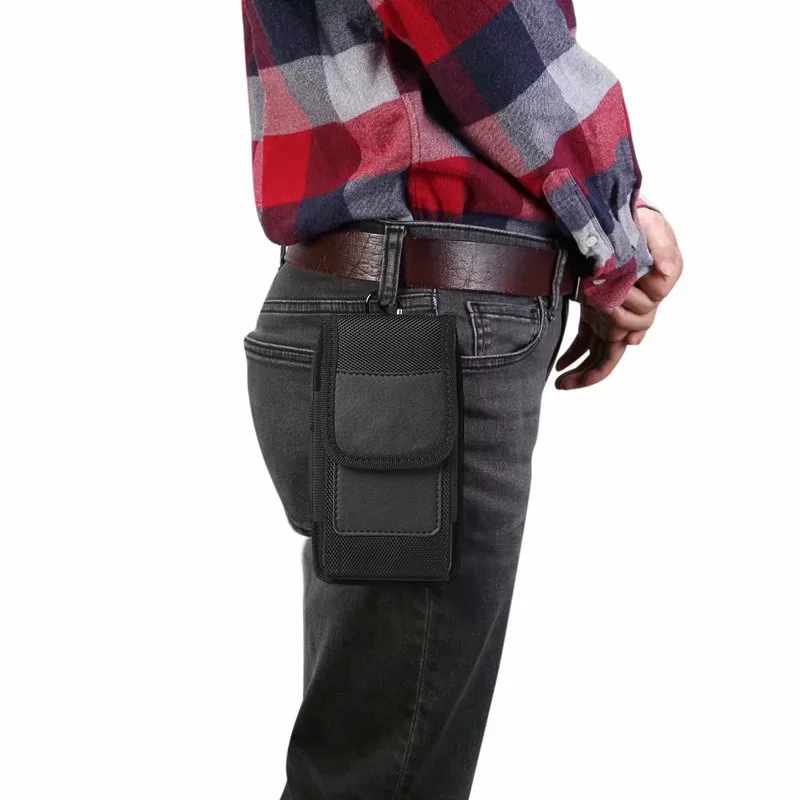 Ultimate Vertical Nylon Cell Phone Holster with Belt Clip and Card Holder