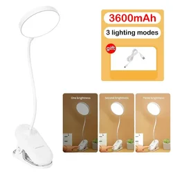 LED Table Lamp with USB Rechargeable Night Light and Touch - Dimming Eye Protection (3600mAh)