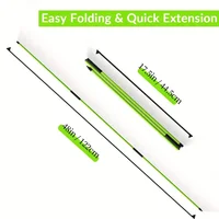 Golf Alignment Stick, 2 Set Golf Alignment Rods, 48" Collapsible Alignment Stick Golf Training Aid For Aiming, Putting, Posture 1
