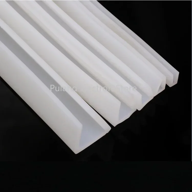1M Silicone Rubber U Shape Seal Strip Window Car Door Shower Frameless Glass Edge Weatherstrip Protect door seal strip