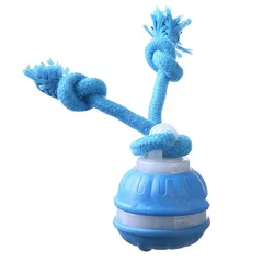 Interactive Motion - Activated Rolling Pet Ball - USB Rechargeable Toy (Blue)