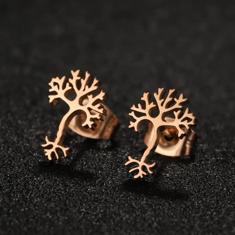 Kawaii Cartoon Schwarz Ohrringe Für Frauen Chirurgenstahl Niedlichen Tier Schmetterling Piercing Einfache Stud Ohrringe Aretes De Mujer – Detail 2