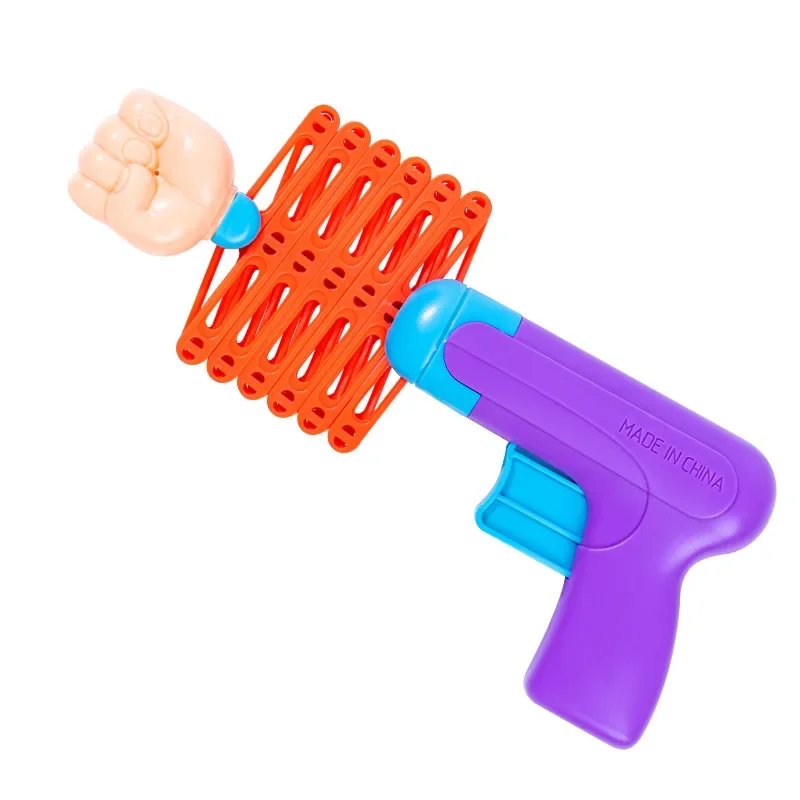 HEVIRGO Retractable Plastic Spring Fist Shooter Funny Party Child Kids  Trick Toy Gift 