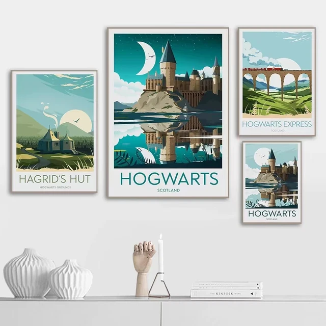 Harry Potter 3D Trou Affiche Murale Poudlard École Stickers Muraux