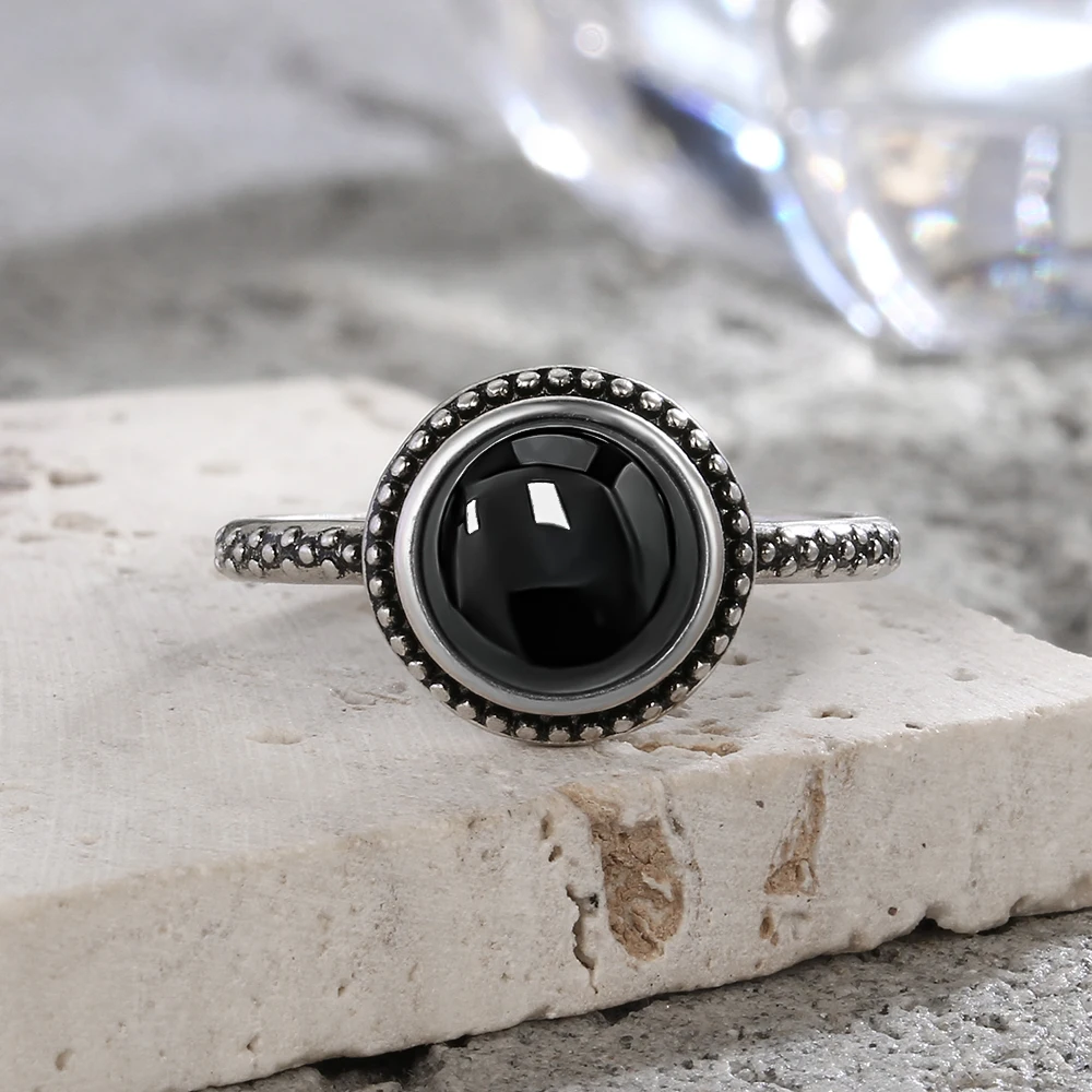Silver Ring Black Onyx For Women