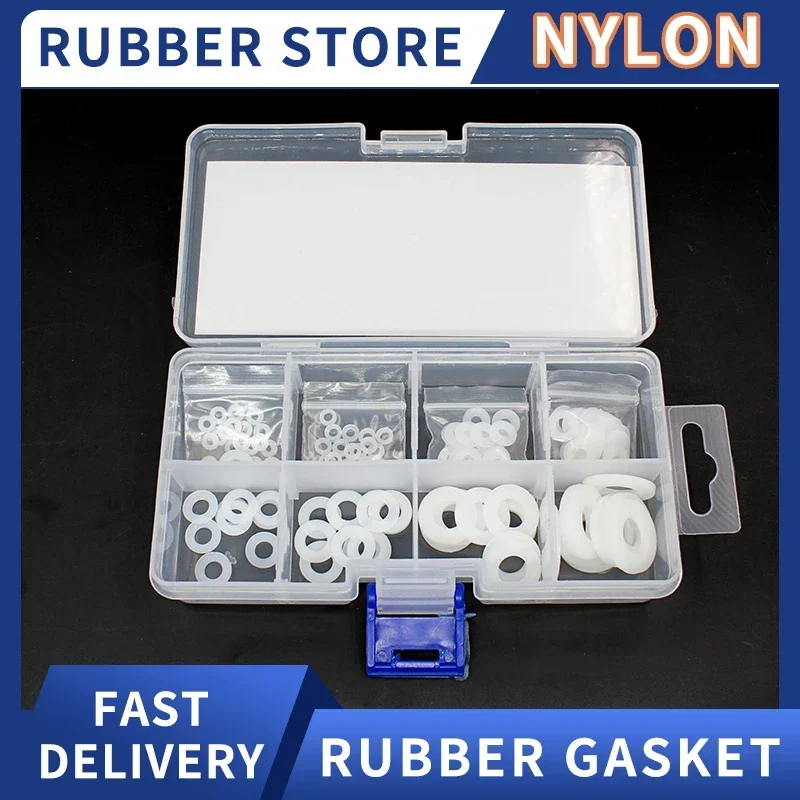 Rubber flat gasket faucet seal silicone rubber nitrile rubber waterproof repair kit stainless gasket PTFE nylon combination ring