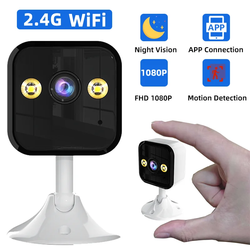 1080P 와이파이 IP 카메라 CCTV 감시 카메라실내 및 실외 방수 2MP 미니 카메라 야간 스마트 홈 베이비 모니터 ﻿