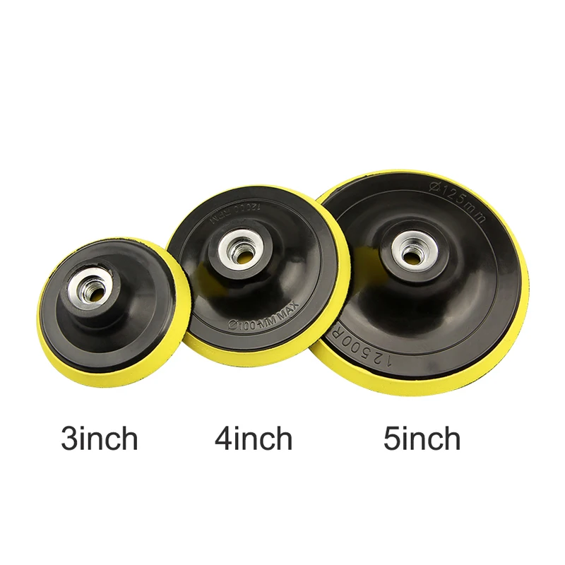 3-7 Inch Self-adhesive Backing Pad Polishing Plate With 10/14mm Thread Adapter Angle Grinder Wheel Sander Disc Polishing Tool 2