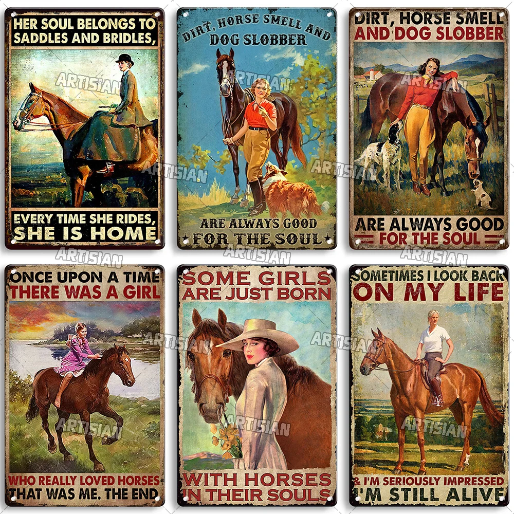 アルゼンチンタンゴ　セットアップ豹柄 Artisian Ride Horse Metal Sign Cowgirl Cowboy Tin Plaque