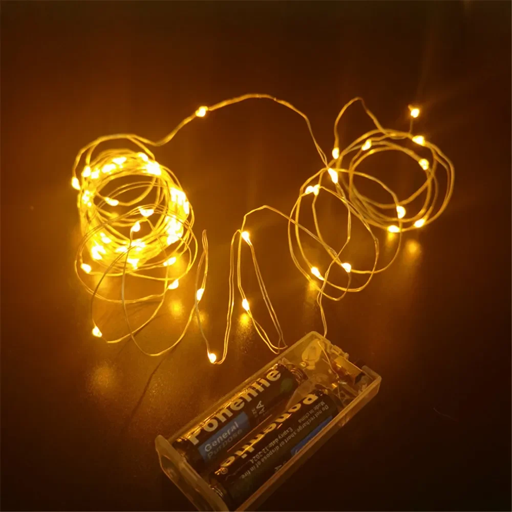 1M 2M 5M 10M Copper Wire LED String Lights Holiday Lighting Fairy Garland for Christmas Tree Wedding Halloween Party Decoration