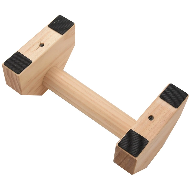 CACI 1 Pair Parallettes Gymnastics Calisthenics Handstand Bar Wooden Fitness Exercise Tools Training Gear Push-Ups Double Rod St