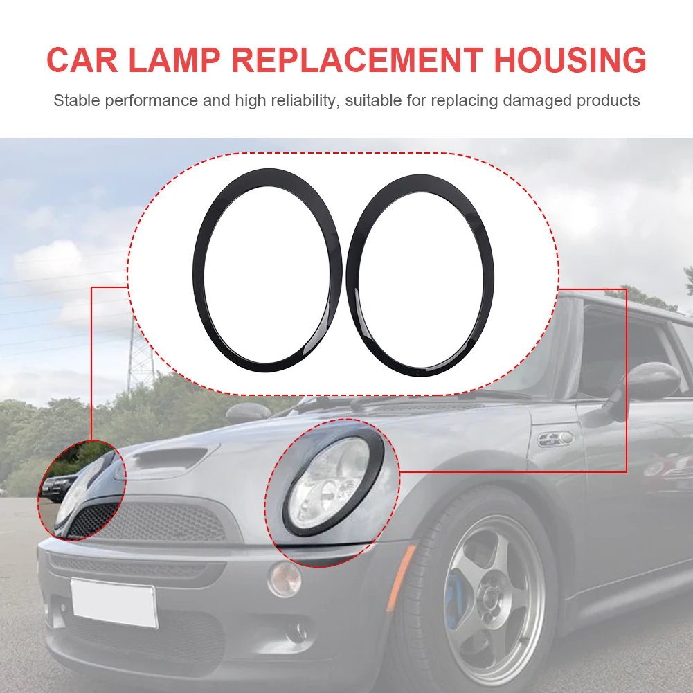 Auto lampe Ersatz gehäuse für Mini Cooper R50 2014-2018 Chrom links rechts  vorne Scheinwerfer Rahmen Scheinwerfer Augenbrauen Ring abdeckung