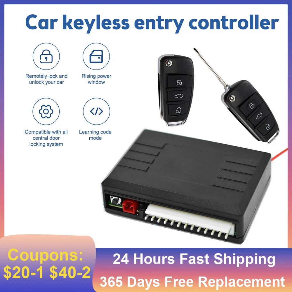 12V Car Remote Central Kit Door Lock Vehicle Keyless Entry System With Remote Control Universal Car Keyless Entry Controller