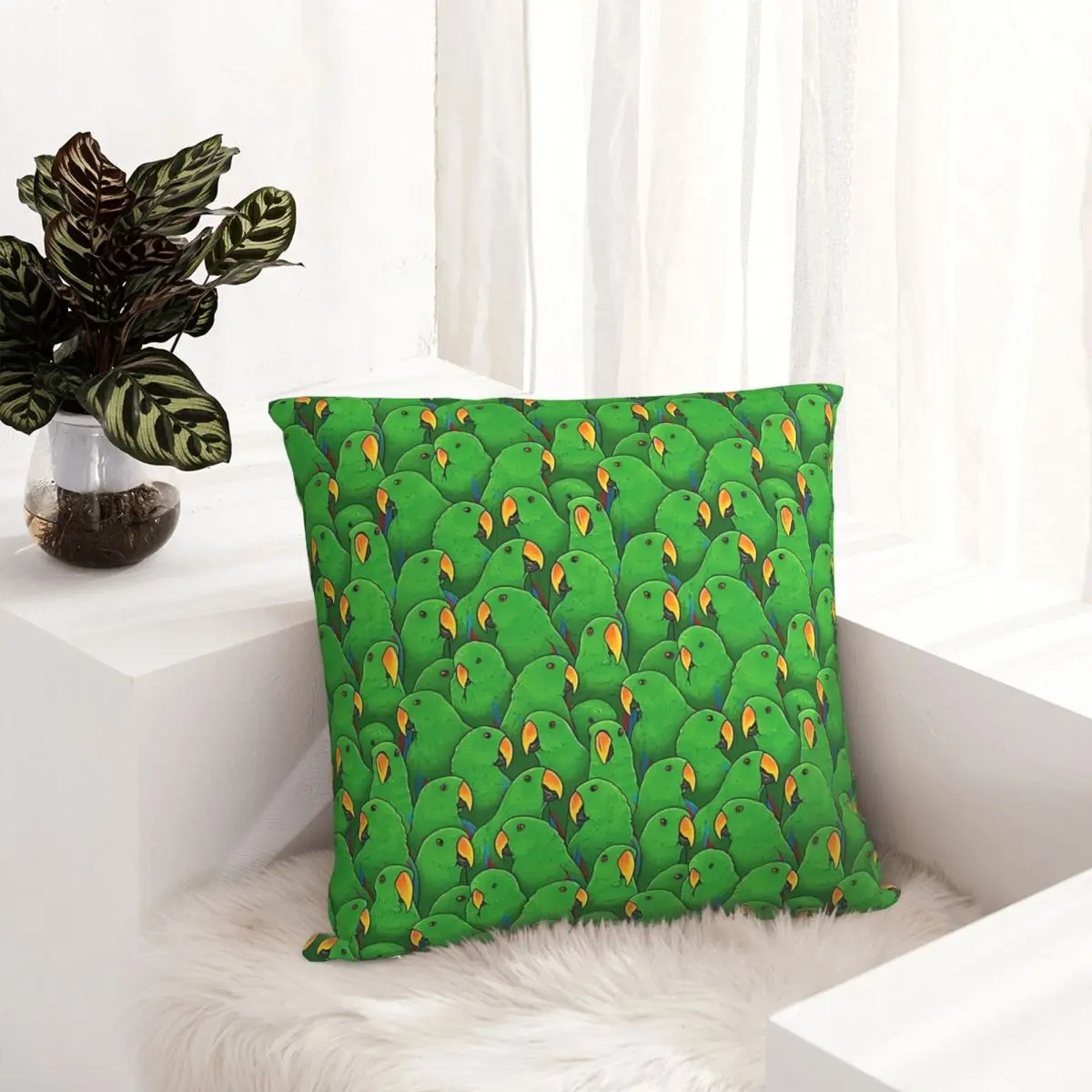 

Male Eclectus Parrots pillowcase printed cushion cover sofa waist pillow pillow cover