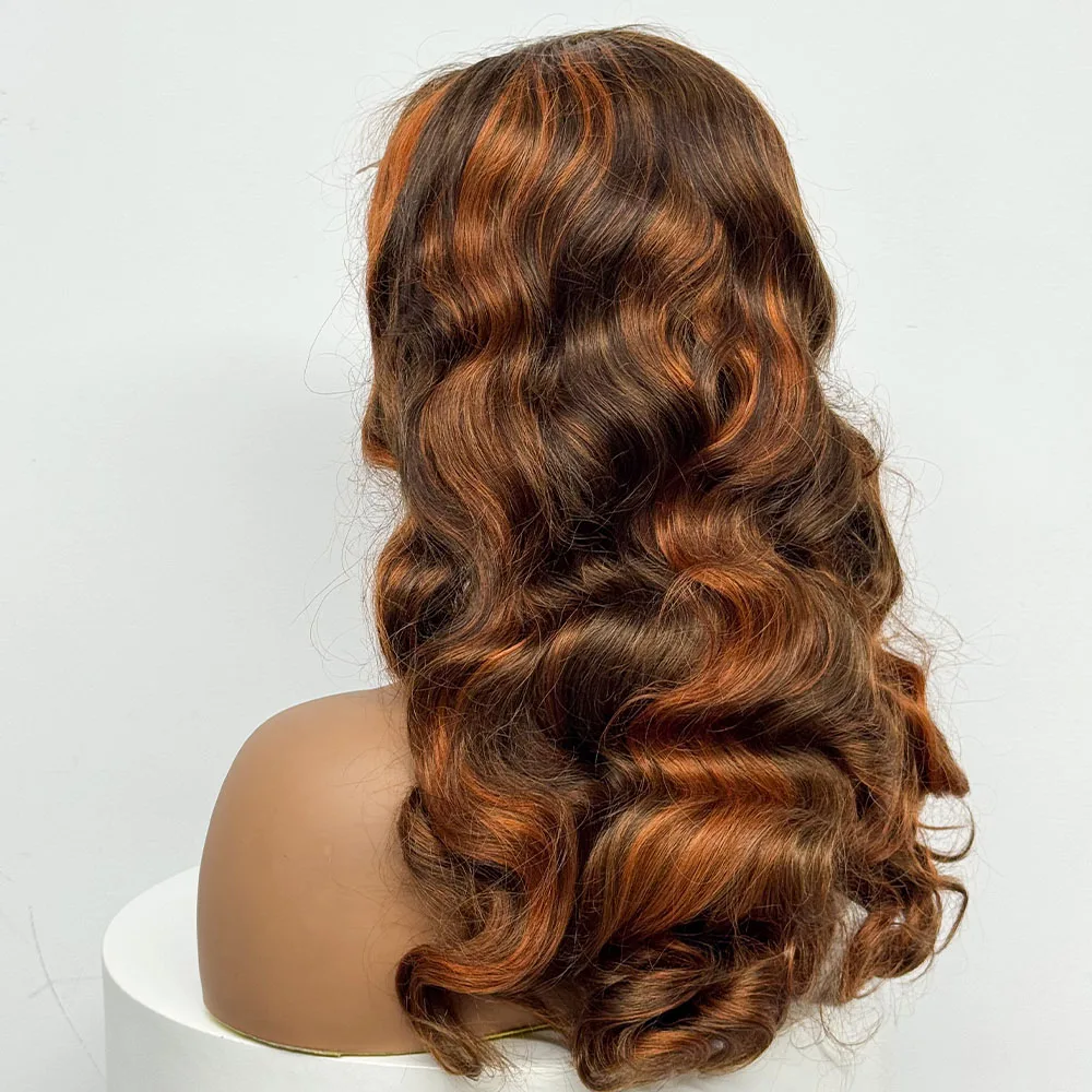 Loose Wave Double Drawn 330% Density 5x5 Lace Closure Human Hair Wigs Body Wave 20inch Transparent Lace Wigs For Black Women