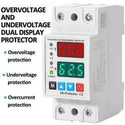 Adjustable Over/Under Voltage and Over Current Protection Din Rail Device, 230V, 40A/63A - 63A