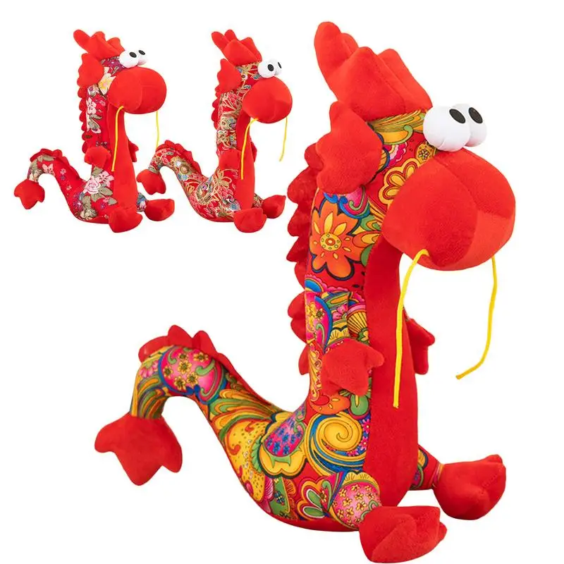 

New Year Plush Dragon Doll Dazzling Stuffed Toy Chinese Dragon Dolls Cute Dinosaur Figurine Adorable Children Gift Mascot